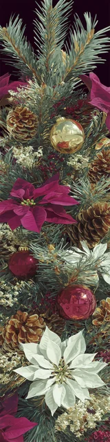 Free printable Christmas bookmarks of a muted decorated Christmas tree